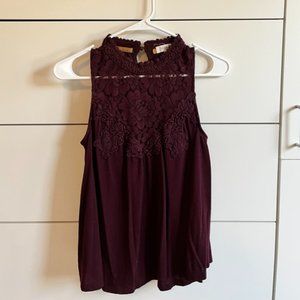 Taylor & Sage Lace Sleeveless Blouse